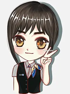 Q版银行女员工图片大小2205x2983px 图片尺寸3.29 MB 来自PNG搜索网 pngss.com 免费免扣png素材下载！Q版形象#大眼睛可爱女孩#金融#卡通手绘#可爱剪刀手#身穿制服#头像#微笑服务#系丝巾#银行#银行职员#
