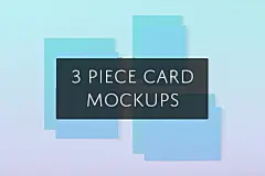 极简主义贺卡样机模板 3 Piece Card Mockups #65052-样机模版-美工云(meigongyun.com)