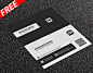 Black & White Business Card Template (FREE)