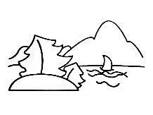 简单山水简笔画