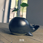 麦莫MUDMOD|启航-小鲸鱼-花插 花瓶 手制陶瓷 家居摆件 礼物包邮