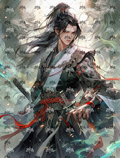 版权图库淘搜落墨封面采集到AI版权玄幻男(工作室专用,禁转,禁用)
