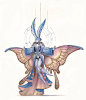 My take on the tropical swallow tail moth. :D Finished and scanned. :D