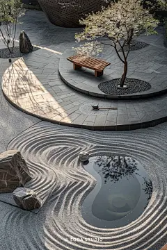 用Midjourney设计日式枯山水（符咒语） - 小红书图片_花园庭院设计灵感图片素材-花瓣网