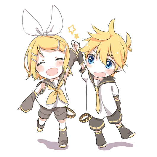 镜音双子ボカロつめ镜音二次元q版