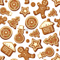姜饼蛋糕,饼干,绘画插图,矢量,背景,姜饼屋,姜饼男人,奶油,卡通,甜点心