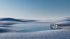 超现实山水草地活动kv产品海报3D渲染背景正版高清图片下载-视觉中国VCG.COM