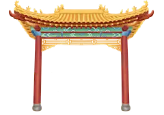 屋檐门头排风古代建筑手绘