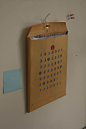 2012 Envelope Calendar on the Behance Network