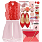 A fashion look from April 2015 featuring crop top, Giambattista Valli and platform pumps. Browse and shop related looks.