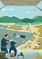 二十四节气之农事图1(春夏）_伞小獭__插画师作品_涂鸦王国gracg.com