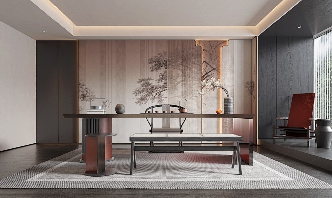 【新提醒】新中式茶室-室内设计-拓者设计...