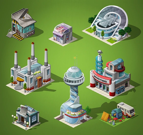 Isometric vector-花瓣网