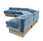 Alexander Rudin; Chromed Metal Base Sofa for Fortezo Design Group, 1970s.: 