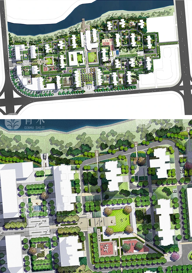 PS22居住区住宅小区景观设计方案PSD彩色总平效果后期素材源文件-淘宝网-花瓣网