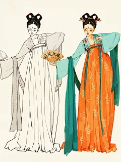杨小洋速涂|美人图鉴～国风汉服插画配色合集