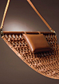 Louis Vuitton Leather Hammock ... and there's a leather folding stool, too.: