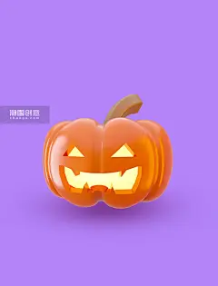 3d立体万圣节元素南瓜图片_潮国创意