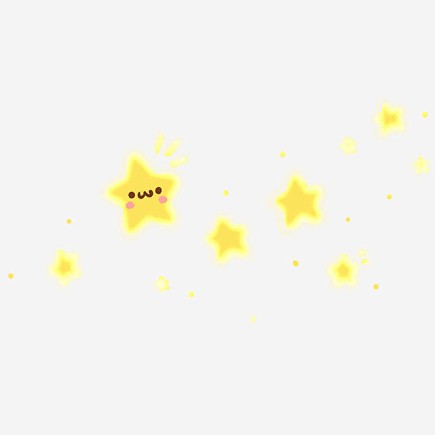 星星卡通黄色星星漂浮星星免抠素材_元小素...