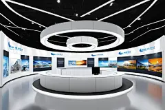 清新奇幻现代科技展厅摄影图
