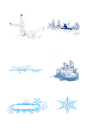 雪花冰花冰雪冬天冬季雪松免抠元素