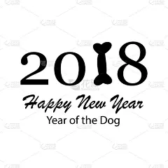 2018年新年快乐!矢量图