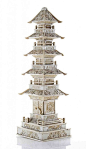 Chinese Ivory Multi Storied Pagoda