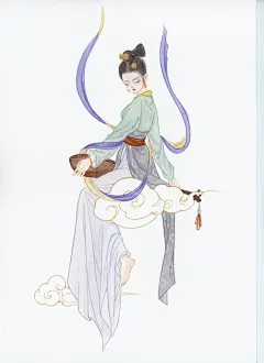 一组胶带稿 霞姝_南山归鱼__插画师作品_涂鸦王国gracg