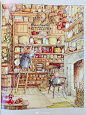 小满的插画分享
【野蔷薇村的故事】温暖又可爱的画面，尤其喜欢他们的房子和餐具 #插画##手绘##儿童插画# ​​​​