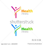 Abstract letter Y logo design template with Health Fitness Logo