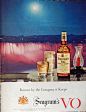 eBlueJay: Seagram's V.O. Canadian Whiskey, Print ad. Color Illustration ( Nigara Falls at night)