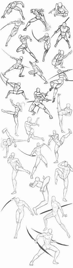 动作-花瓣网|陪你做生活的设计师 | Fighting Poses