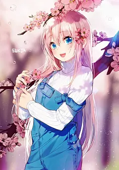 这就是心中的那个女子动漫壁纸 : 我见过春日夏风秋叶冬雪，也踏遍南水北山东麓西岭，可这四季春秋，苍山泱水，都不及你冲我展眉一笑生活中只有一种英