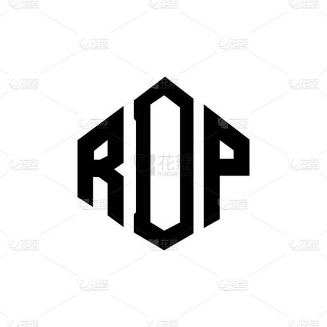 RDP letter logo design with polygon shape. RDP pol