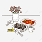 小清新手绘精致餐点高清素材 png 页面网页 平面电商 创意素材 png素材