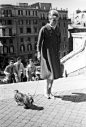 thefashionofaudrey:

Audrey Hepburn photographed with Mr. Famous in the Spanish Steps (in Italian: “Scalinata della Trinità dei Monti”) by Elio Sorci in Rome (Italy), in March 1961.
Audrey was wearing:
Coat: Givenchy (of red wool, of his collection for th