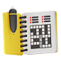 Crossword Puzzle 3D Icon