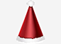 红色立体圣诞帽卡通元素