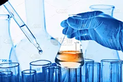 科学家,手,烧瓶,拿着,生物化学家,强迫性的,生物燃料,吸液管,生物化学,水
