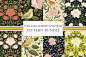 William Morris Style Patterns : These patterns were inspired by William Morris patterns. However, each was drawn by hand and created as a unique one of a kind pattern.