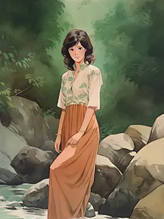 midjourney_carlosgarcia6422_An_elegant_and_beautiful_woman_wearing_worn-ou_2a947224-b4fd-473a-8576-b219a1b045f1_2