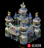 欧洲卡通建筑Q版城堡皇族房屋3d max有素材贴图下载-场景模型区 - 游美网