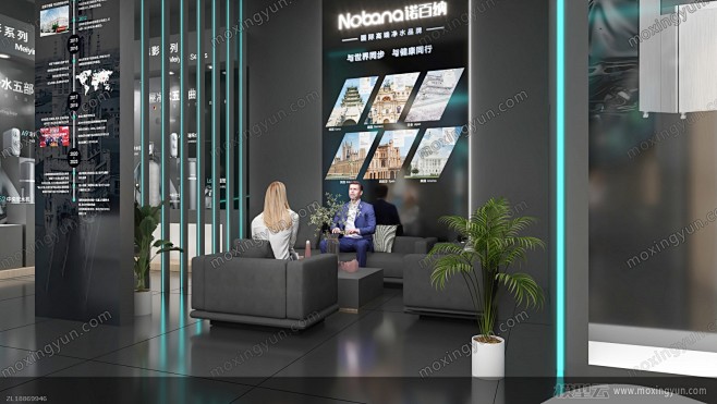 简单大气展览展示展台模型展览模型
