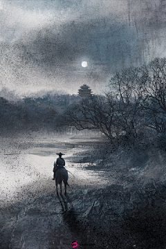 拾野君子采集到古风风景插画
