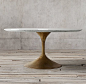 Aero Marble Round Dining Table: 