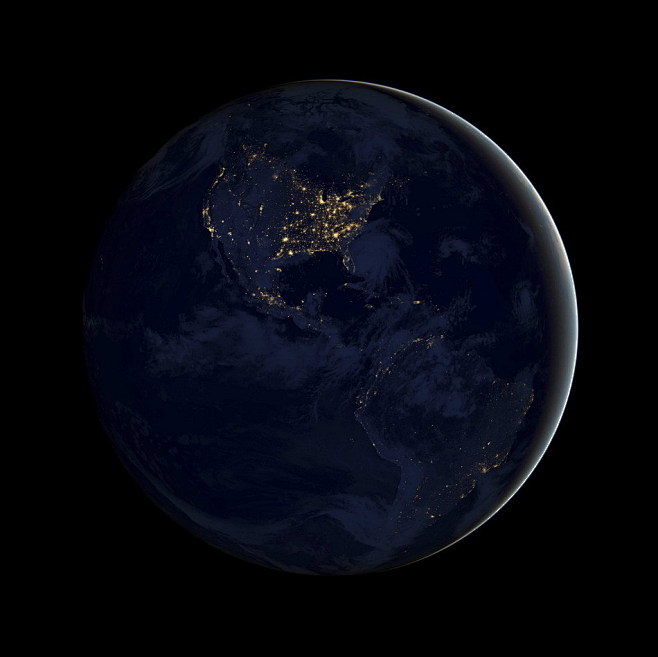 NASA公布迄今为止最清晰夜晚地球卫星照...