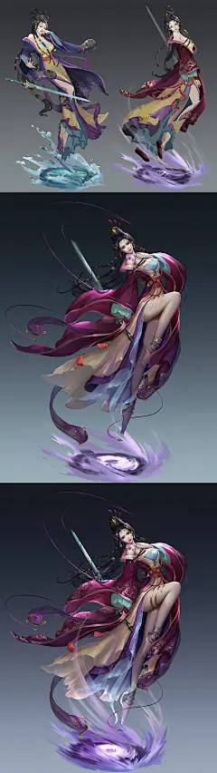 中式角色人物原画设定PNG免抠图片素材古风插画集立绘 CG游戏动漫-淘宝网