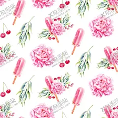 无缝冰激凌图案 【酷图网】冰激凌,雪糕,冰糕,冰棍,婚礼,蛋糕,花卉,花朵,水彩,花草,植物,叶子,夏季,手绘,插画,插图,背景,底图,壁纸,元素,装饰,创意,图案,纹样,花纹,肌理,肌底,纹路,底纹,素材,二方连续,四方连续,无缝,小清新,png,png图,PNG图,透明图,免扣图,免扣,免扣素材,透明背景,透明底,PNG