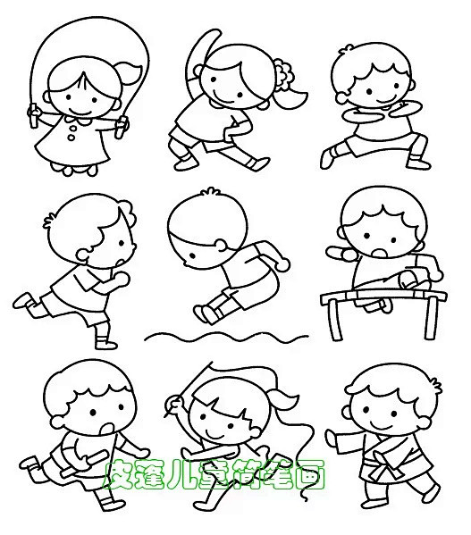 儿童简笔画小孩