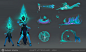 Character concept art inspired by heroes of the League of Legends. , Dorothy Rizo : This is my first character based on a real game project. Initially, there was only 1 version of the color scheme. I took the characters of the Shadow isles as a basis, but